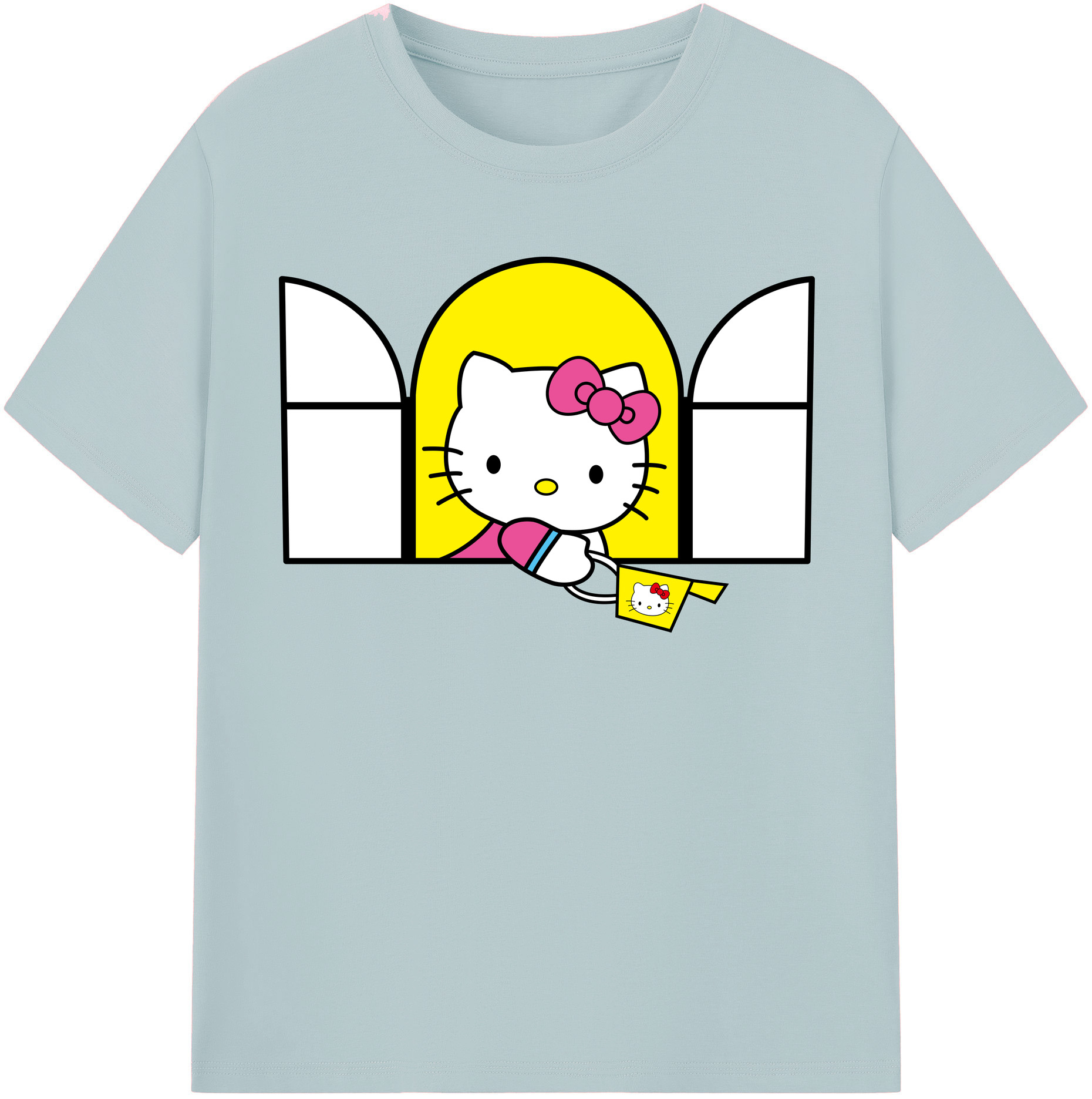 （画像用） Hello Kitty ハローキティ 綿100％半袖Tシャツ（フロントプリント）